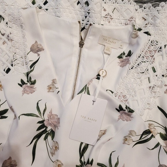 🍒NWT🍒 TED BAKER ELDERFLOWER DRESS - Picture 11 of 12